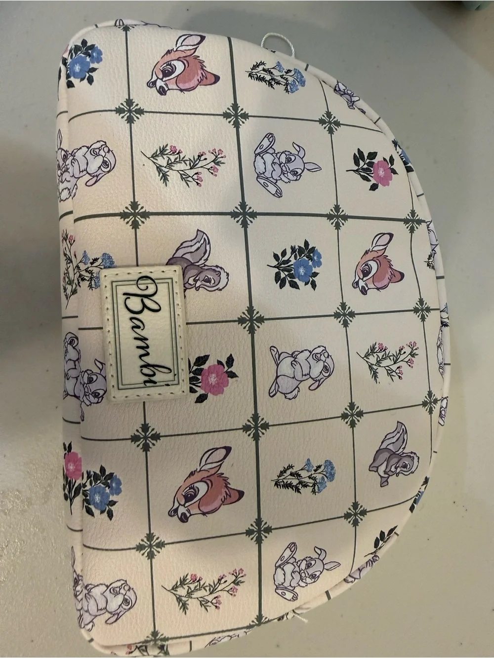 New womens Disney Bambi Floral Cosmetic Pouch in Blush and Sage bundle